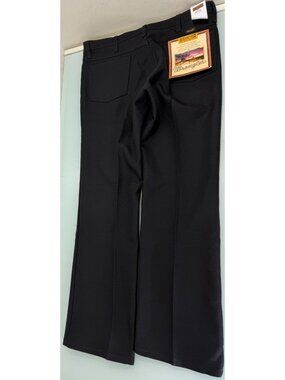 New Vintage Wrangler Wrancher Western Dress Pants Men's 35X30 Black Cowboy NWT